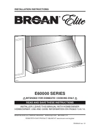 Broan E6030S