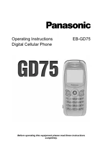 Panasonic GD 75