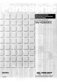 Panasonic NV-HD600EE