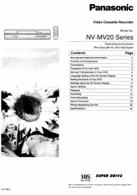 Panasonic NV-MV20EE(GCU)