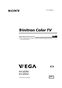 Sony KV-SZ252M91 / KV-SZ292M91