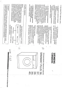 Siemens Siwamat Plus 3600