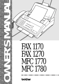 Brother FAX 1170 ч.1