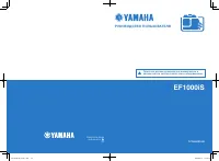Yamaha EF1000iS 2012