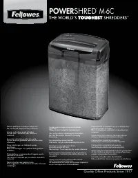 Fellowes PowerShred M 6C