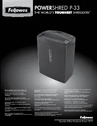 Fellowes P 33 fs 32311