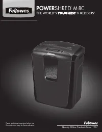 Fellowes Powershred M 8C