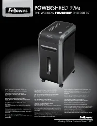 Fellowes MicroShred 99MS fs 46091