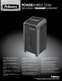 Fellowes MicroShred 225Mi FS 46201