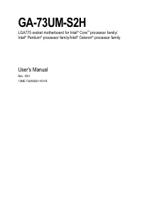 Gigabyte GA 73UM S2H rev 1 0