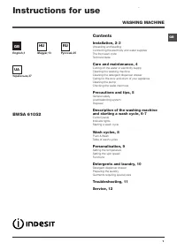 Indesit BWSA 61052 W