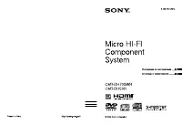 Sony CMT-DH70SWR