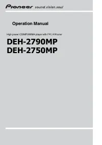 Pioneer DEH-2750MP / DEH-2790MP
