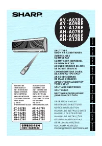 Sharp AY-A07-A09-A12BE_AH-A07-A09-A12BE