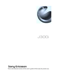 Sony Ericsson J300i