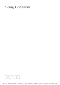 Sony Ericsson W200 Walkman