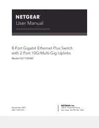 Netgear GS110EMX 8x1GE