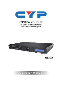 Cypress CPLUS-V8H8HP UHD