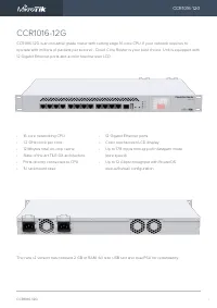 Mikrotik Cloud Core Router 1016-12G