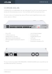 Mikrotik Cloud Core Router 1036-12G-4S-EM 12xGE
