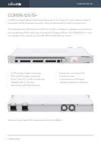 Mikrotik Cloud Core Router CCR1016-12S-1S