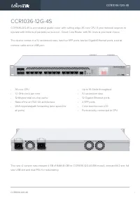 Mikrotik Cloud Core Router CCR1036-12G-4S