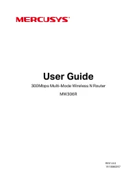 Mercusys MW306R N300 3xFE LAN 1xFE WAN