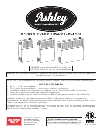 Ashley Hearth Products DVAG17L