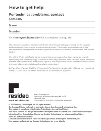 Honeywell THX321WF2003W