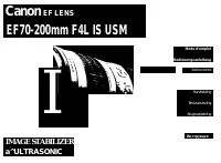 Canon EF70-200 