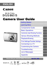 Canon IXUS 860 IS 