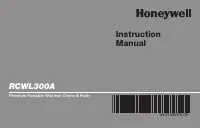 Honeywell RCWL300A 
