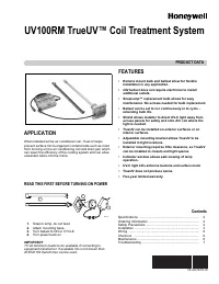 Honeywell TRUEUV UV100RM 