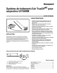 Honeywell TRUEUV UV100RM 