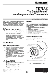 Honeywell Thermostat T8775A 