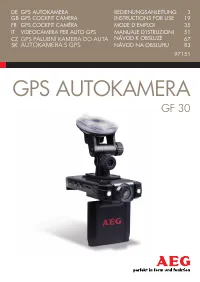 AEG GPS Cockpit-Camera GF 30 