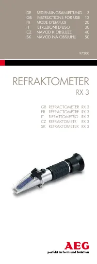 AEG Refractometer RX 3 