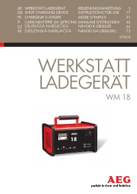 AEG Workshop charger WM 18 