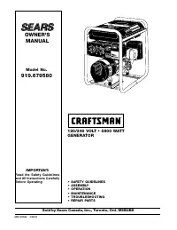 Craftsman MGP-679580 