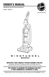 Hoover WindTunnel UH70105 