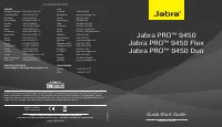 Jabra PRO 9450 Duo Quick Start Guide 