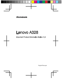 Lenovo A328 Smartphone 