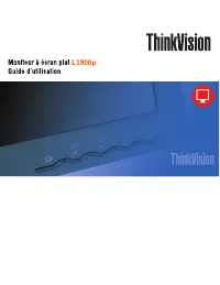 Lenovo ThinkVision L1900p 19in LCD Monitor 