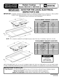 Maytag Cooktop MEC5430 