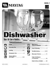 Maytag Dishwasher MDB-7 
