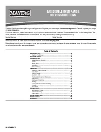Maytag GAS DOUBLE OVEN RANGE 