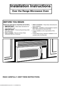 Maytag MMV1153BAB Installation 