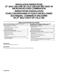 Maytag MMW7730DS Installation 