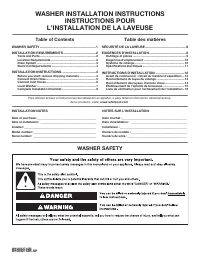 Maytag MVWB835DW Installation 