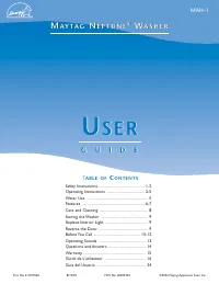 Maytag NEPTUNE MAH-1 